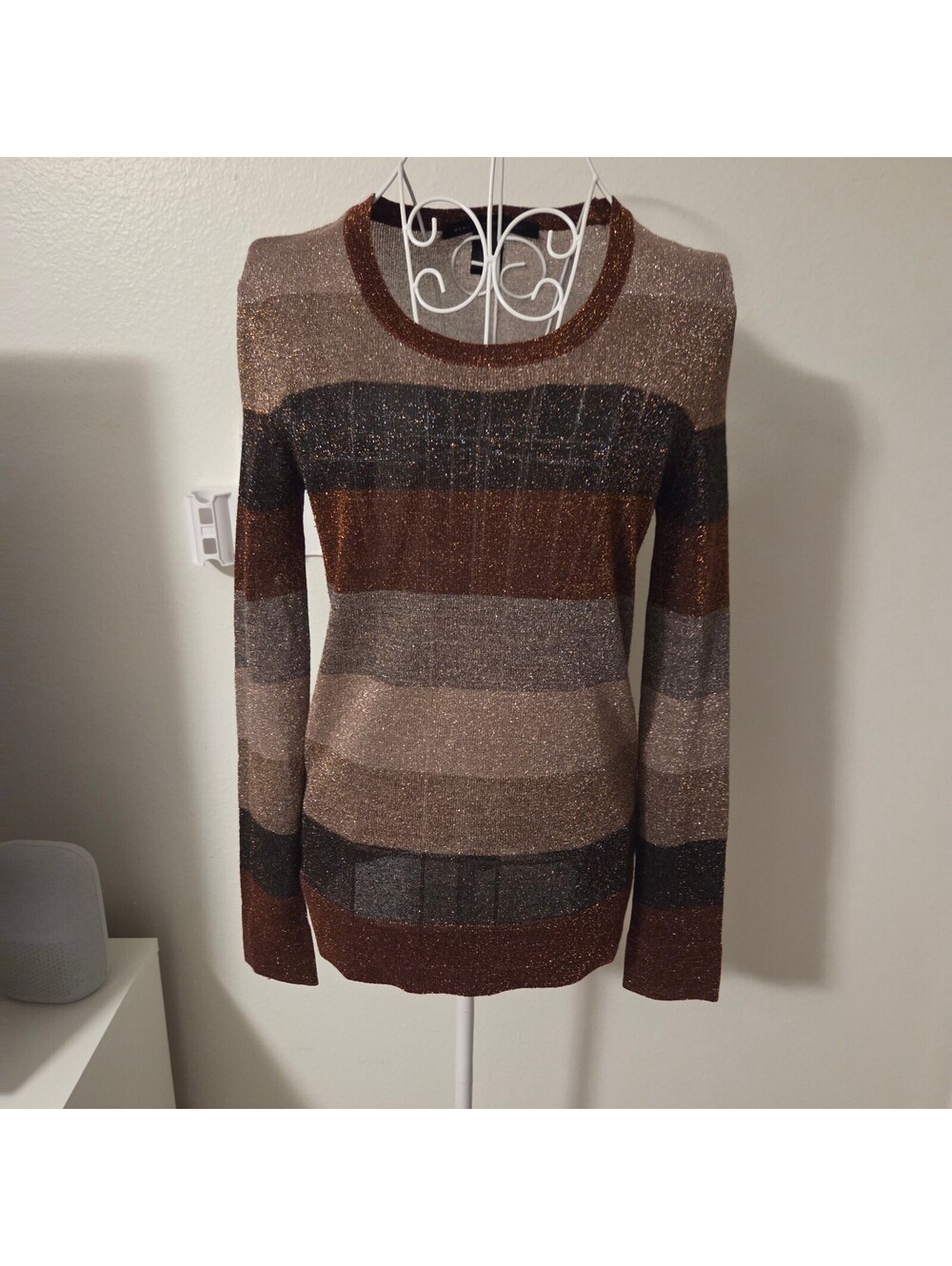 Marc by Marc Jacobs Metallic Striped Pullover Sweater XS
